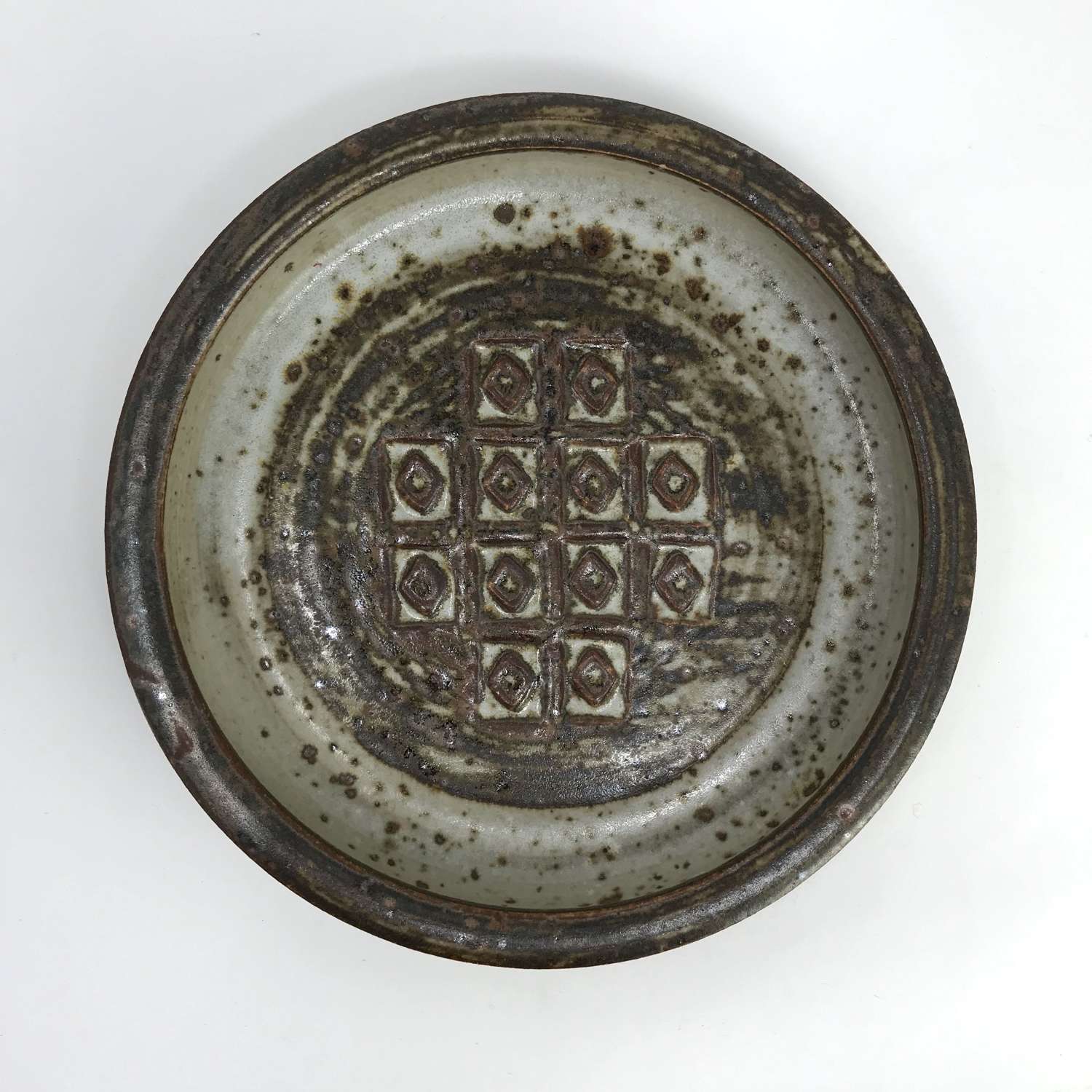 Jorgen Mogensen Ceramic Dish with Abstract Pattern 1960s