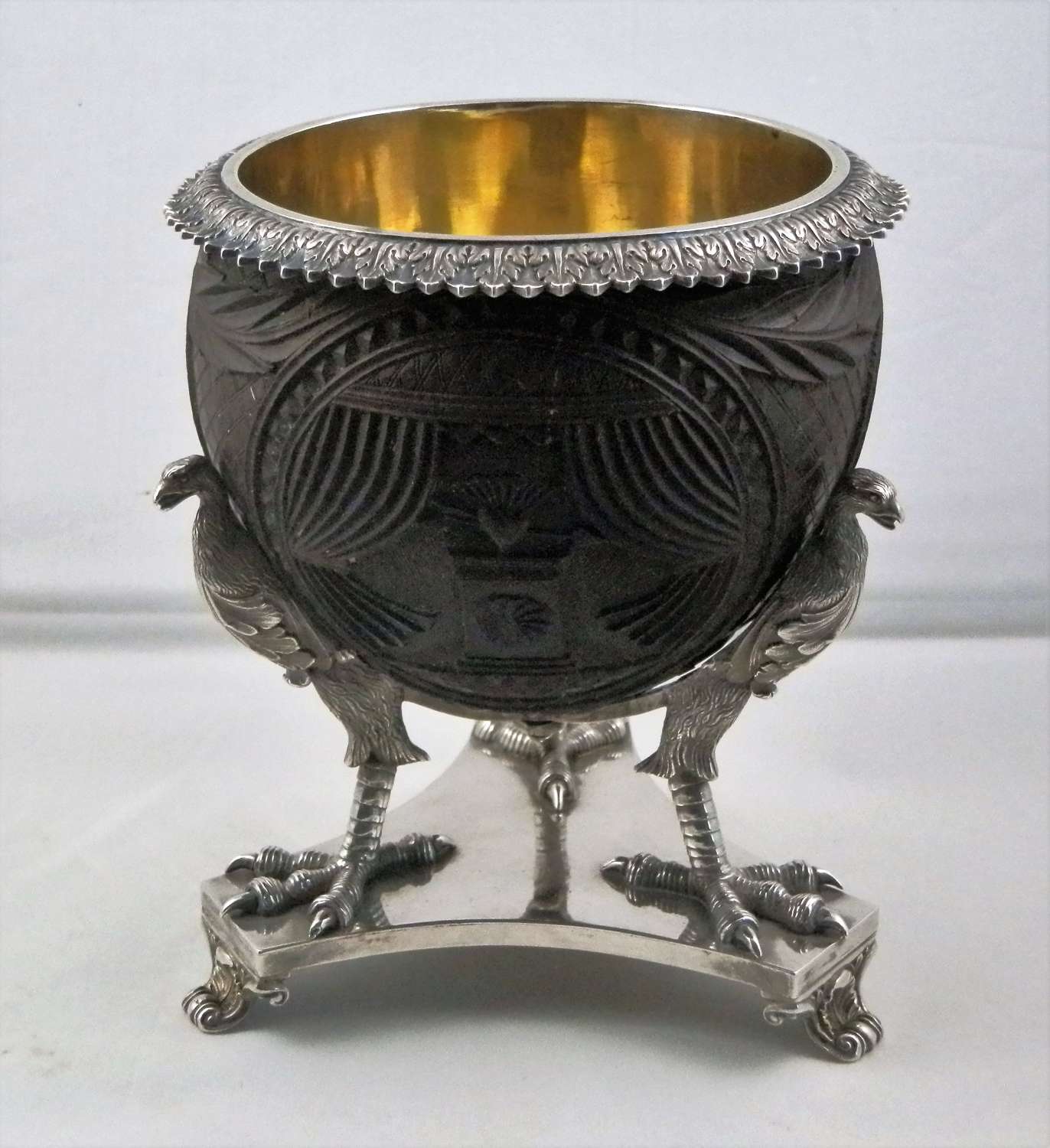 George IV coconut and silver cup. London 1827