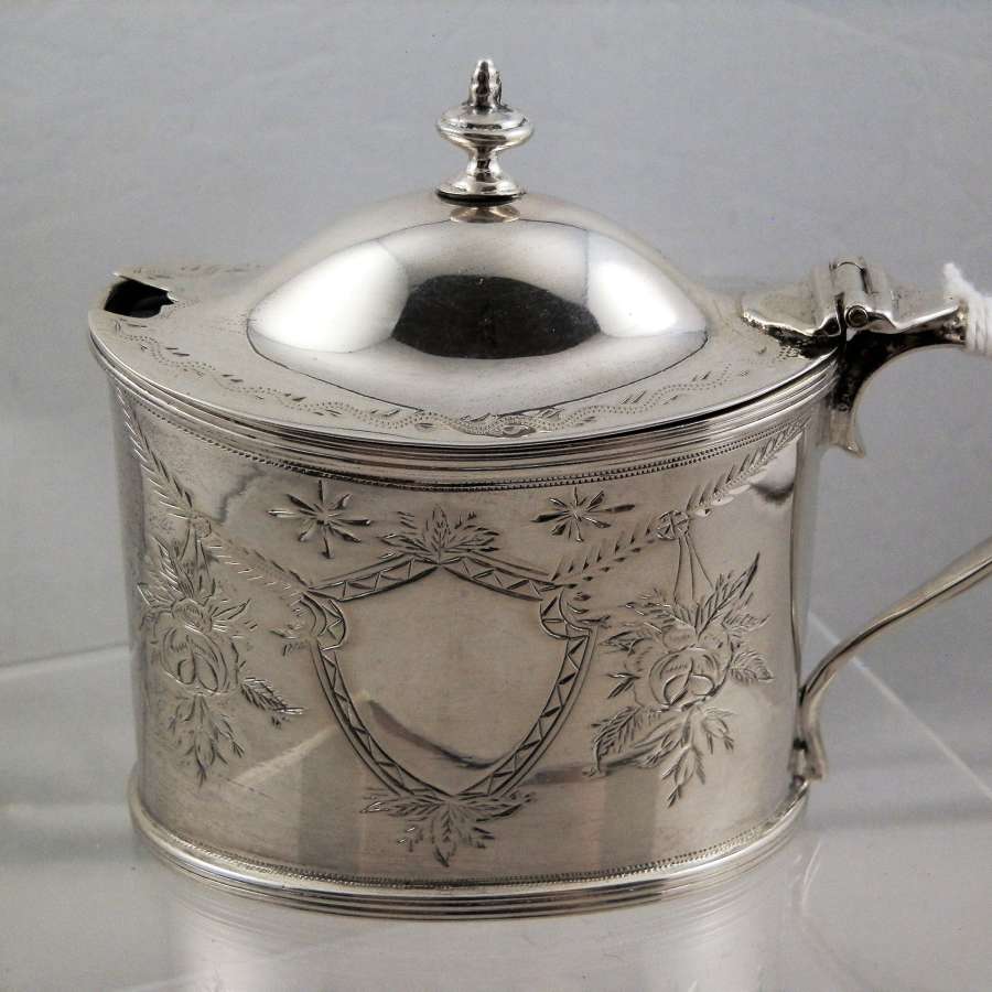 Chester silver mustard pot, Nathan & Hayes 1899