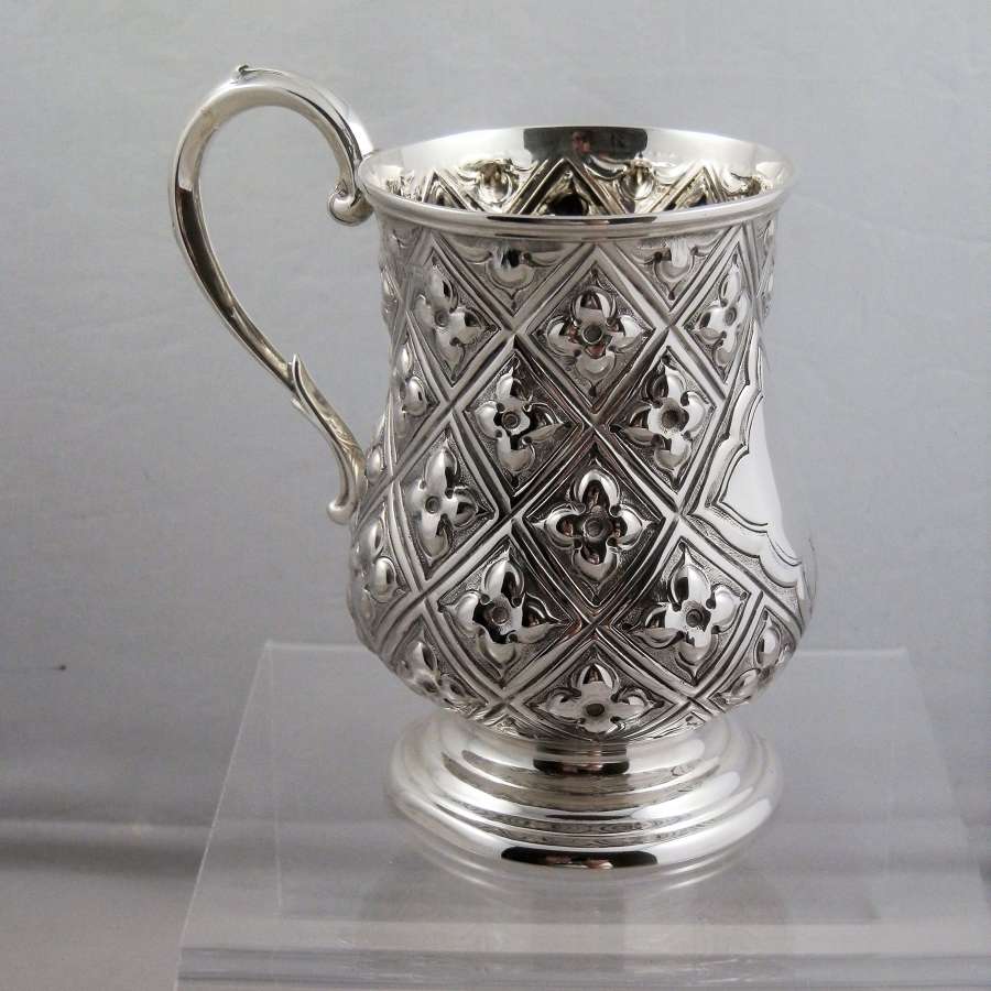 Victorian silver christening mug, Sheffield 1869