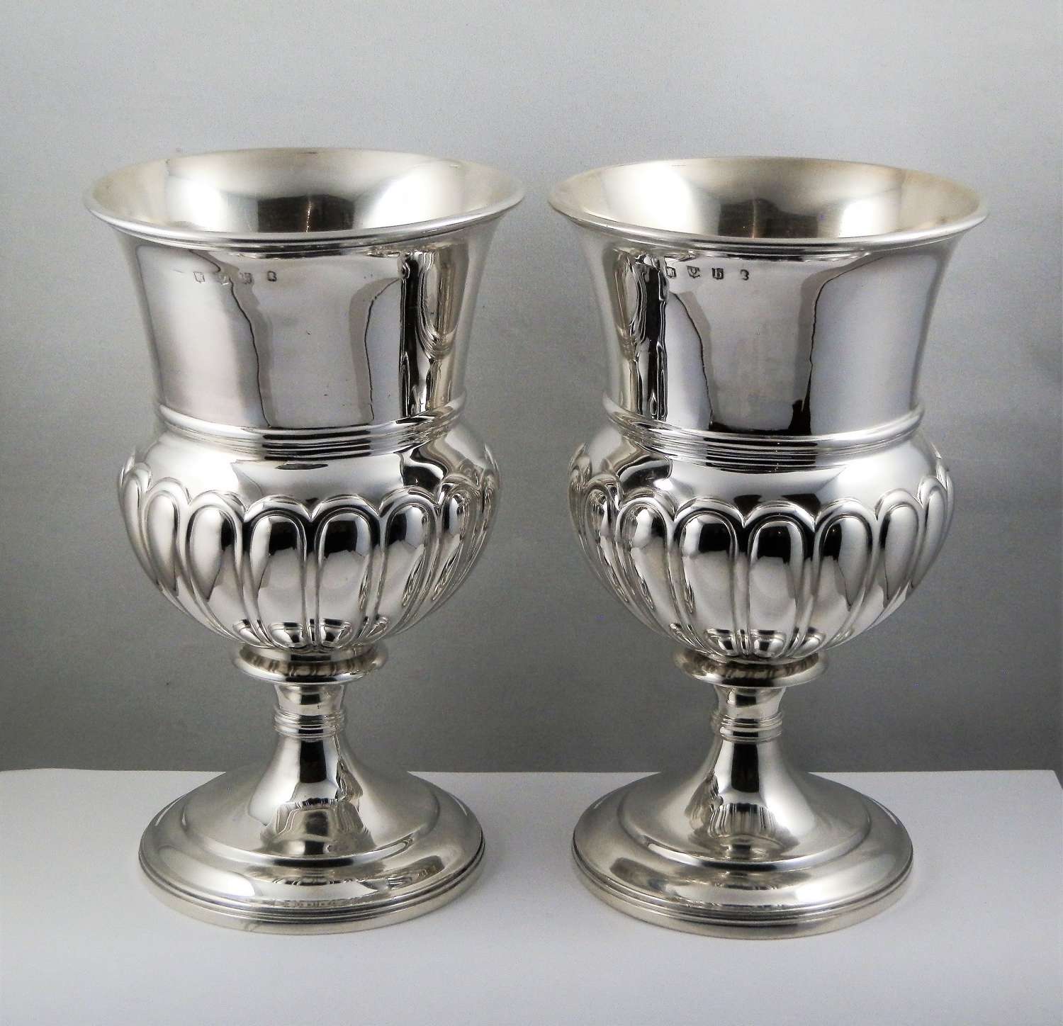 George III pair Scottish silver goblets, Edinburgh 1813