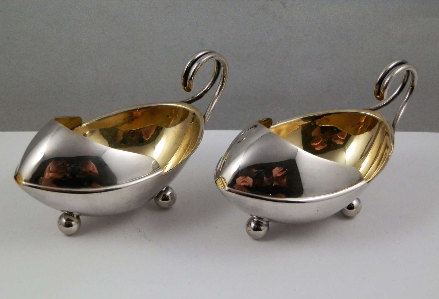 Scottish pair silver feeders, Crichton and Bruce, 1909