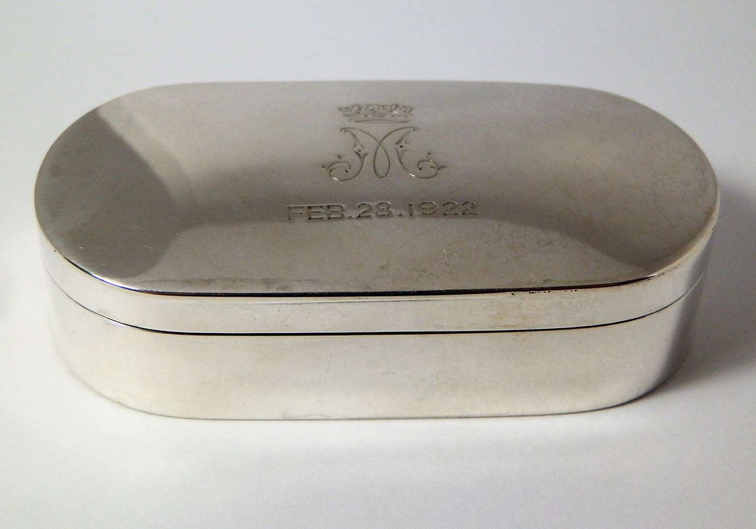 George V silver snuff box, Royal Wedding of Princess Mary, 1922