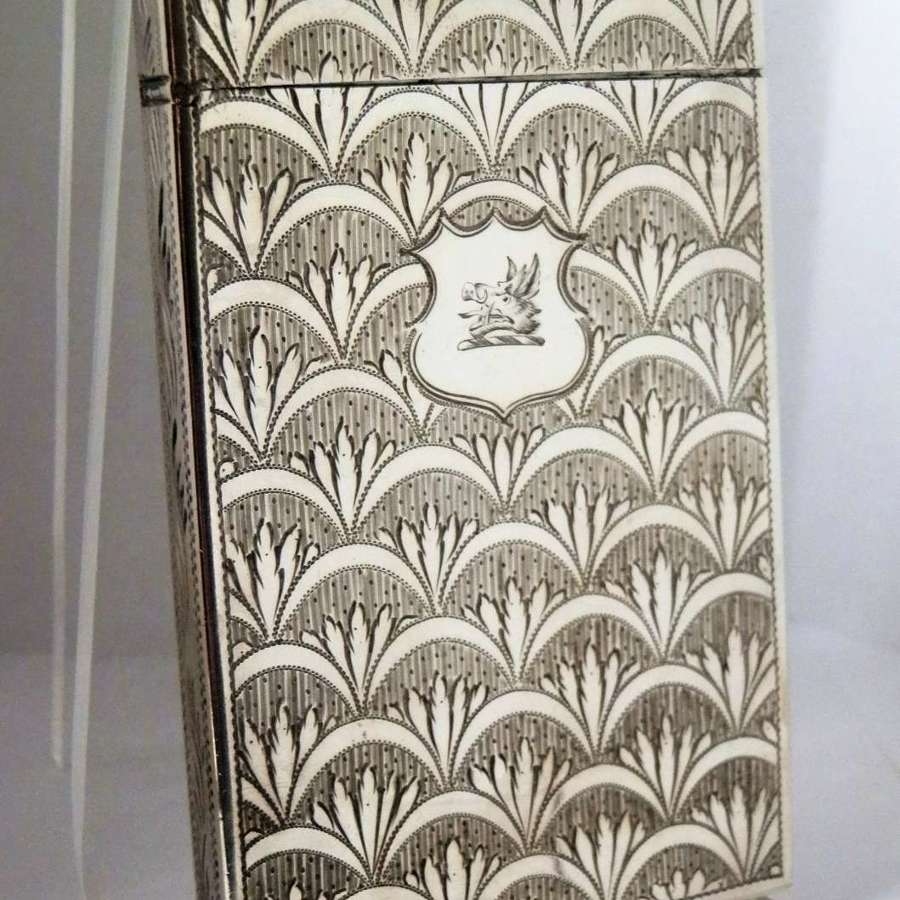 A William IV silver card case, Taylor & Perry 1833