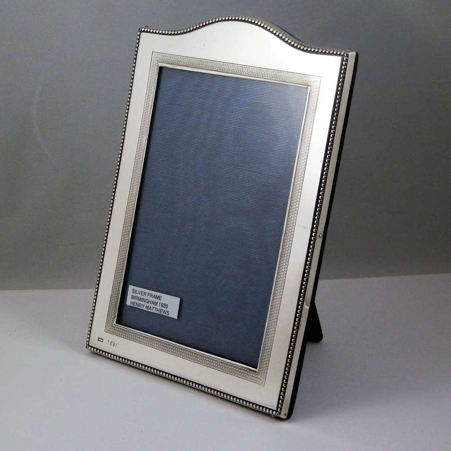George V silver A5 size picture frame, Birmingham 1920