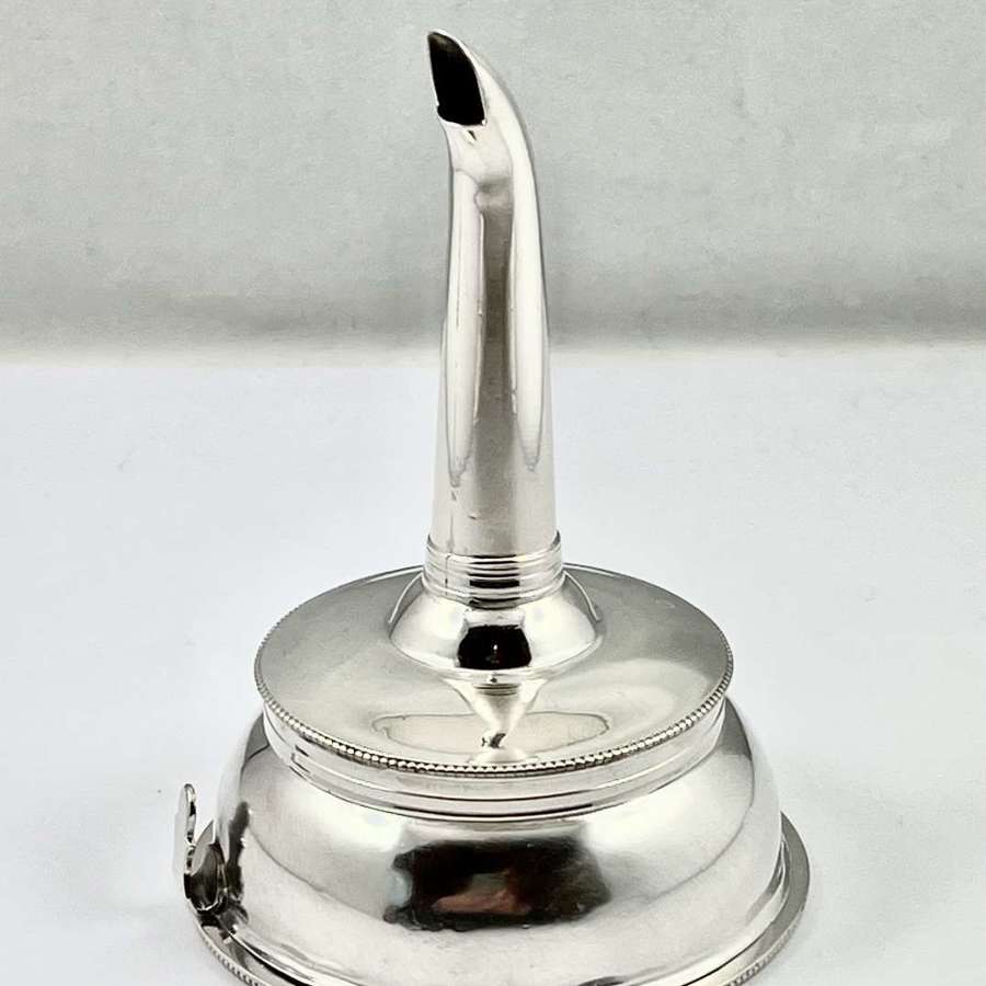 George III silver 3 piece wine funnel, London 1785