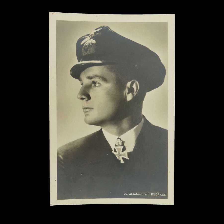 Postcard - Kriegsmarine U-Boat Commander Engelbert Endrass