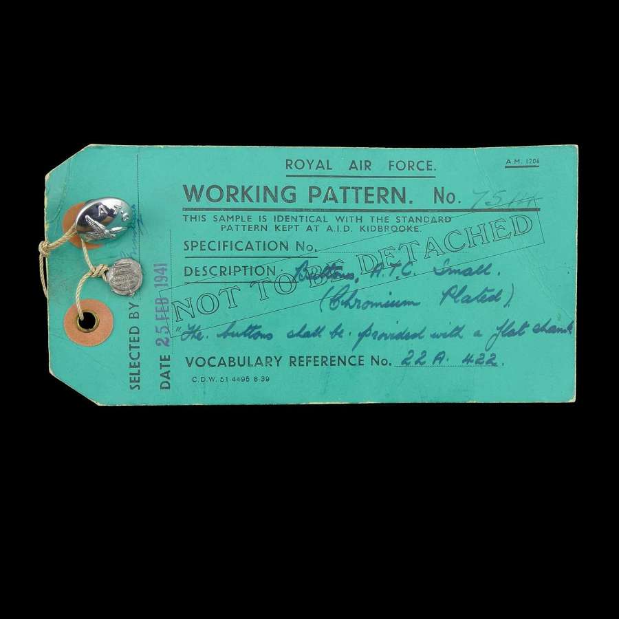 RAF Working Pattern ATC button, 1941