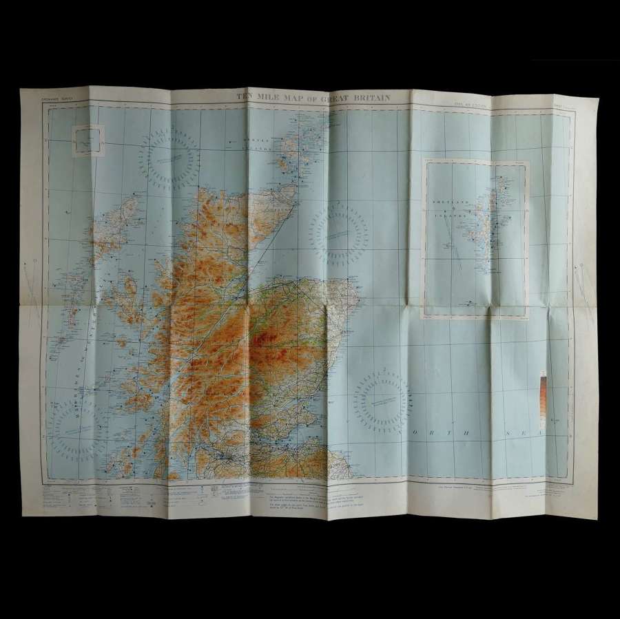 Ten Mile Map of Britain - Civil Air Edition, 1937