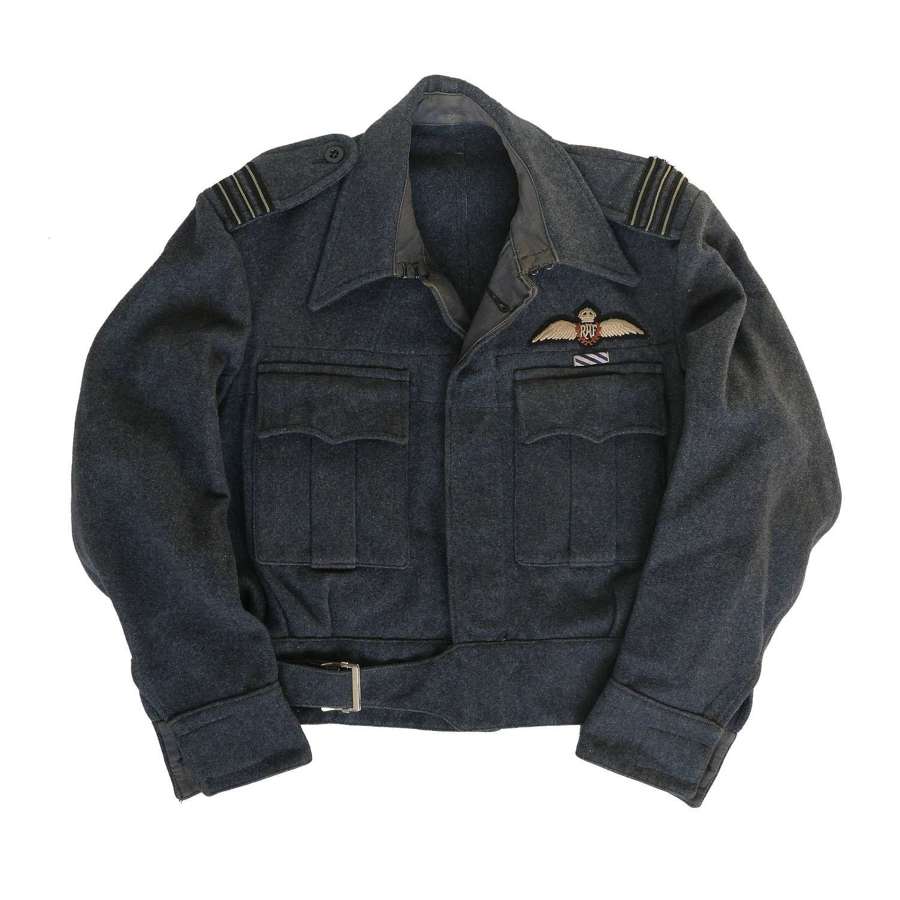 RAF war service dress blouse, 1944, DFC history