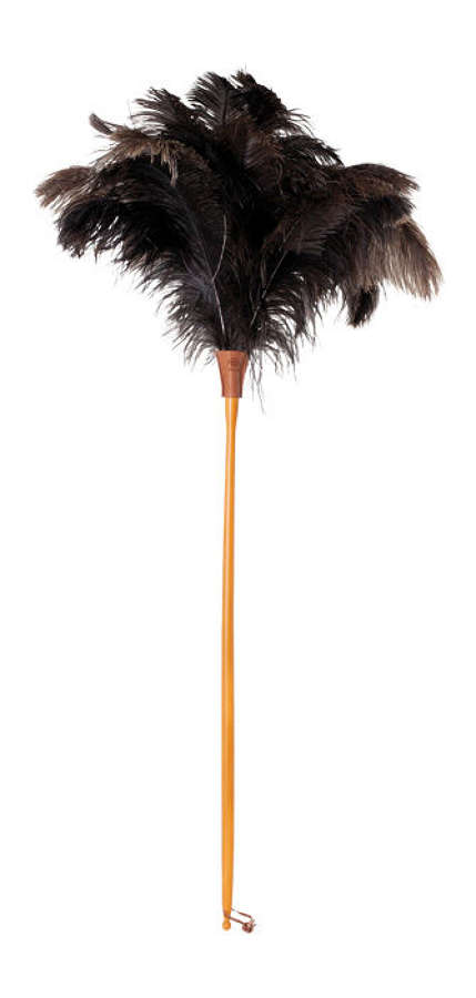Ostrich Feather Duster - Luxury Turned Beechwood Handle 110cm