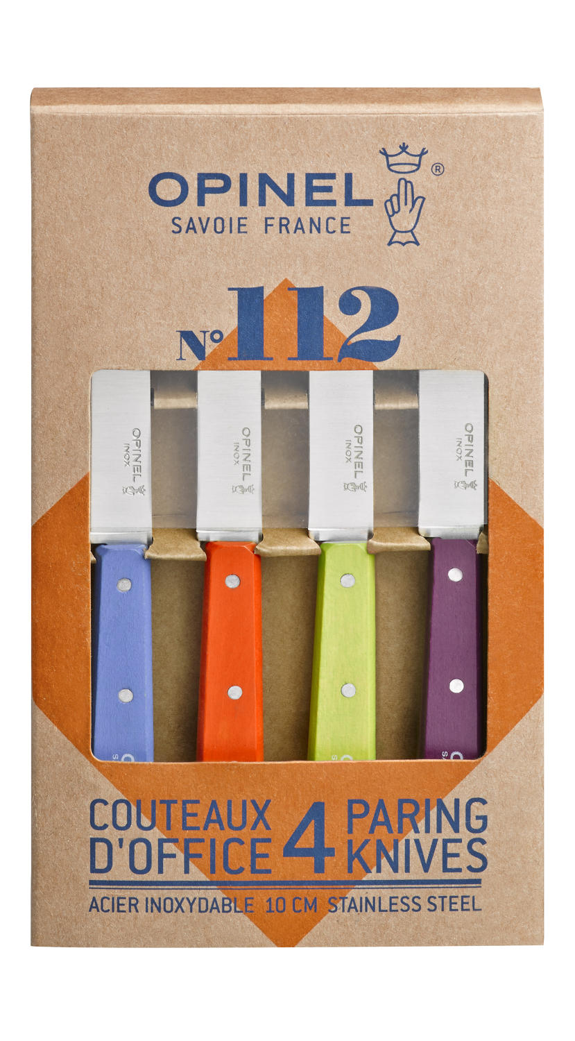 No.112 Plain Kitchen Paring Knives - Set of 4 - Pop Colours