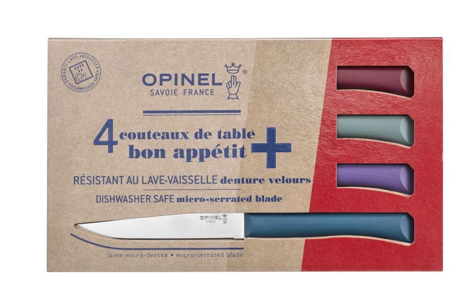 Bon Apetit - Set 4 Serrated table steak knives with polymer handle