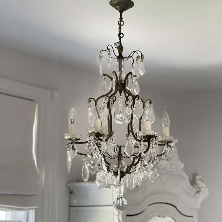 Antique French chandelier - rewired