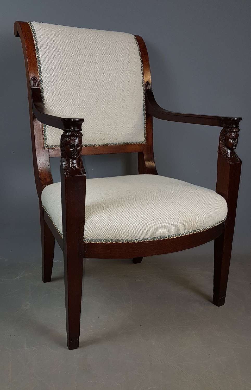 French First Empire Egyptian Revival Napoleon I Armchair