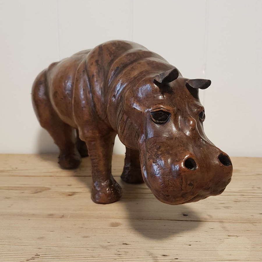 Small leather hippo retailed by Liberty of London.