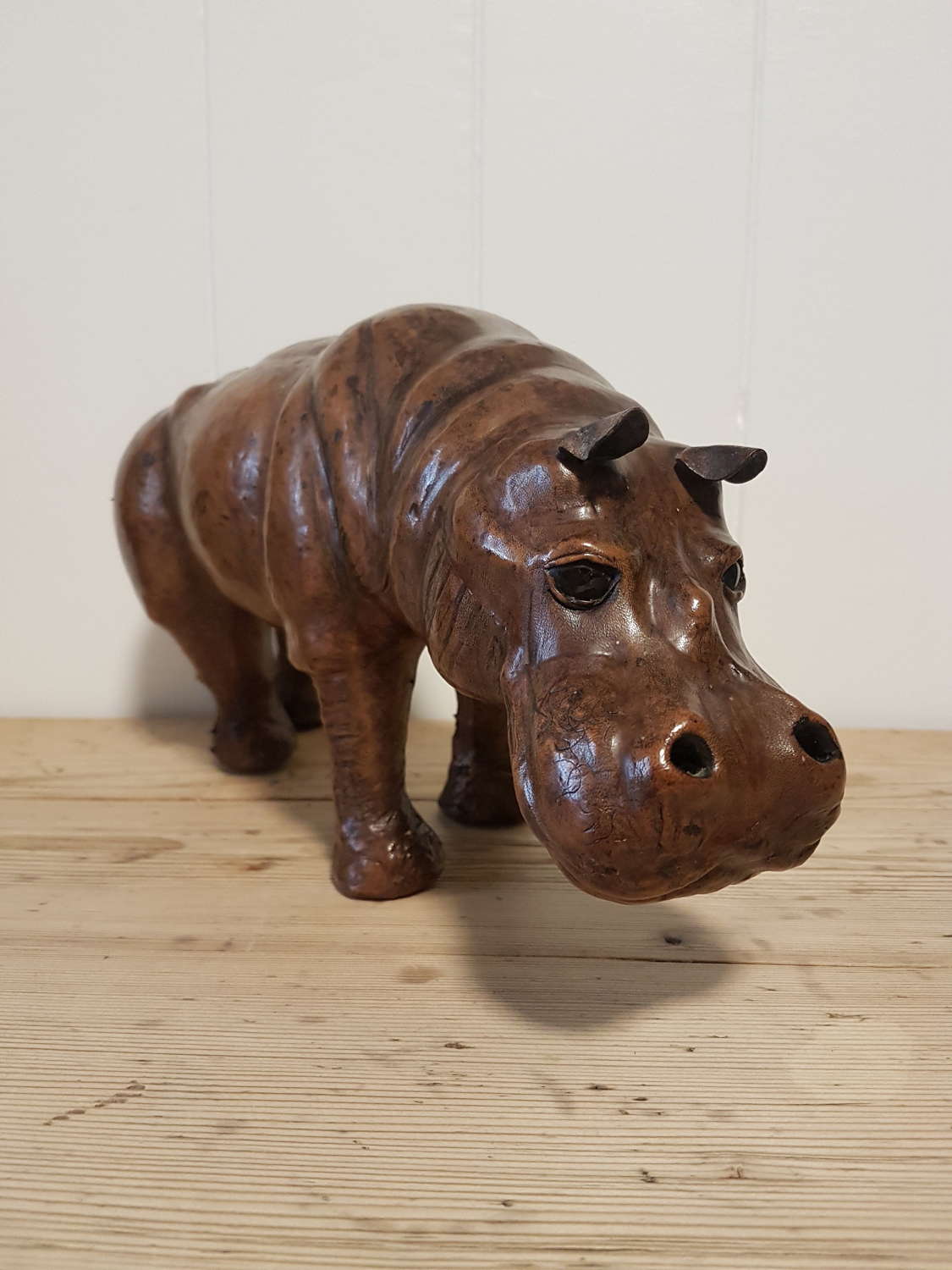 Small leather hippo retailed by Liberty of London.