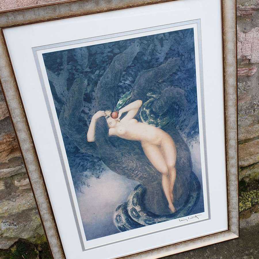 A Louis Icart Print “Eve” in Contemporary Frame