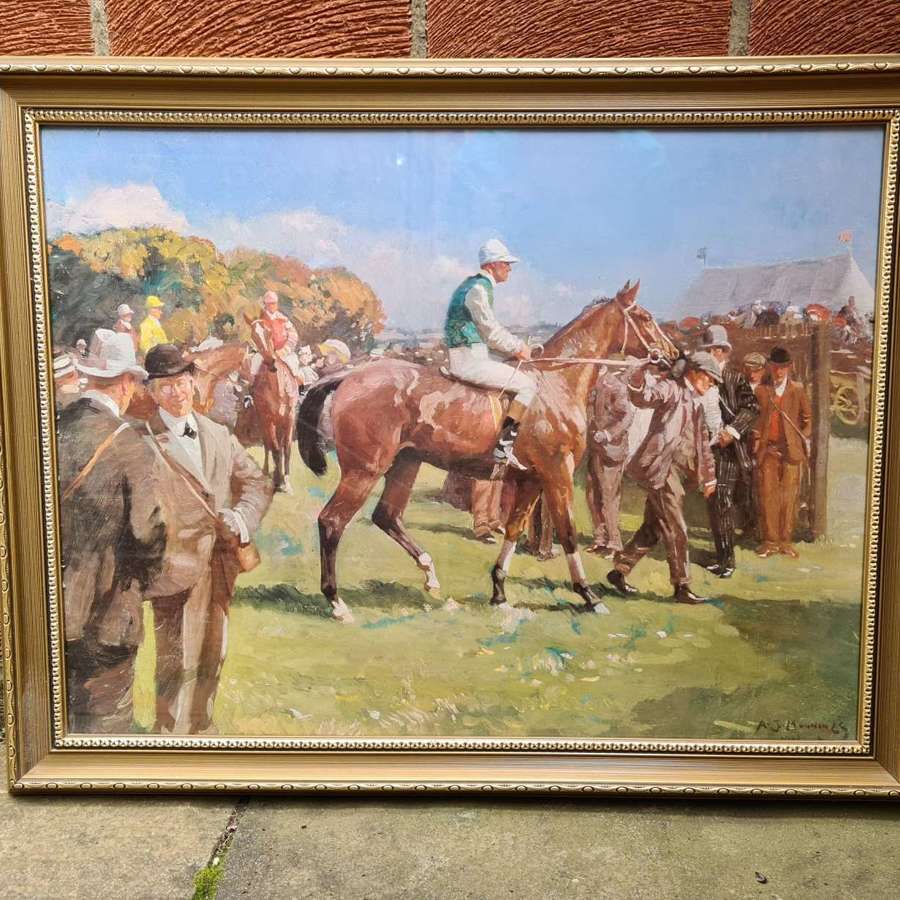 "At Hethersett Races", Print by Sir Alfred Munnings