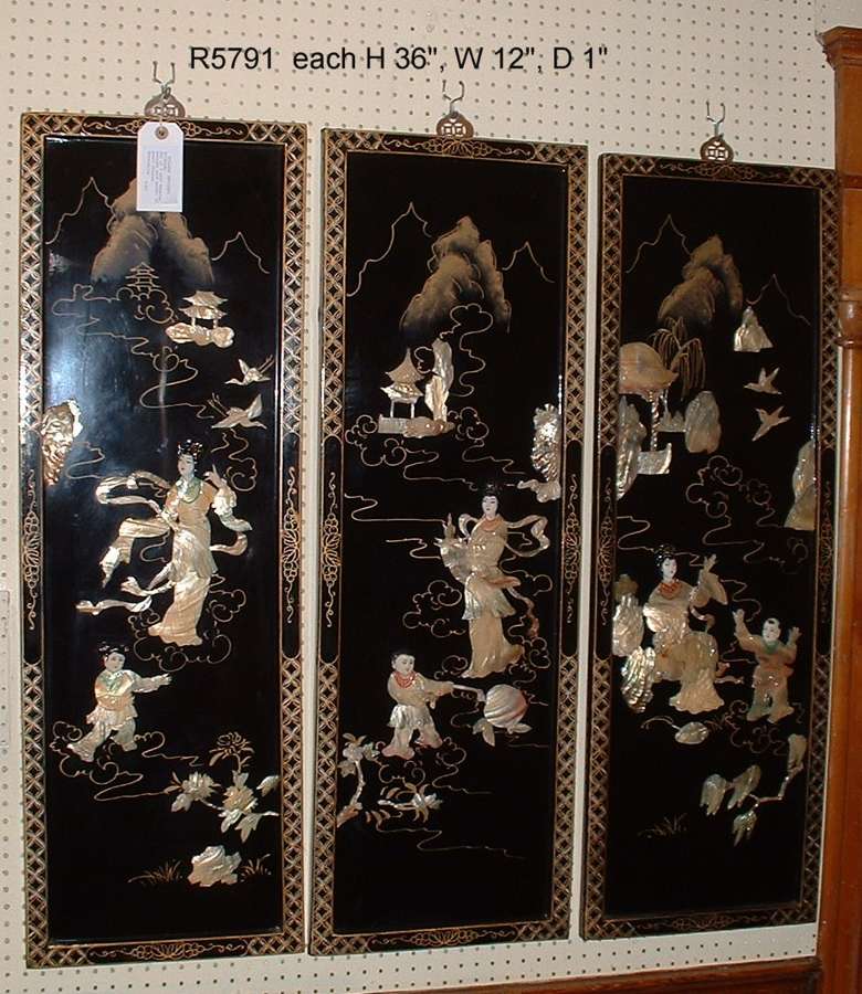Set of Three Oriental Panels   R5791