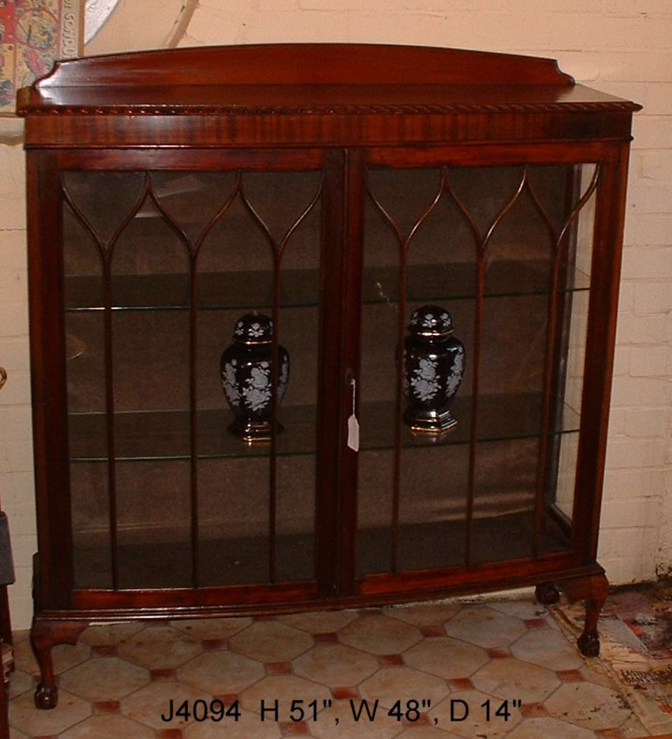 Bow Front Display Cabinet