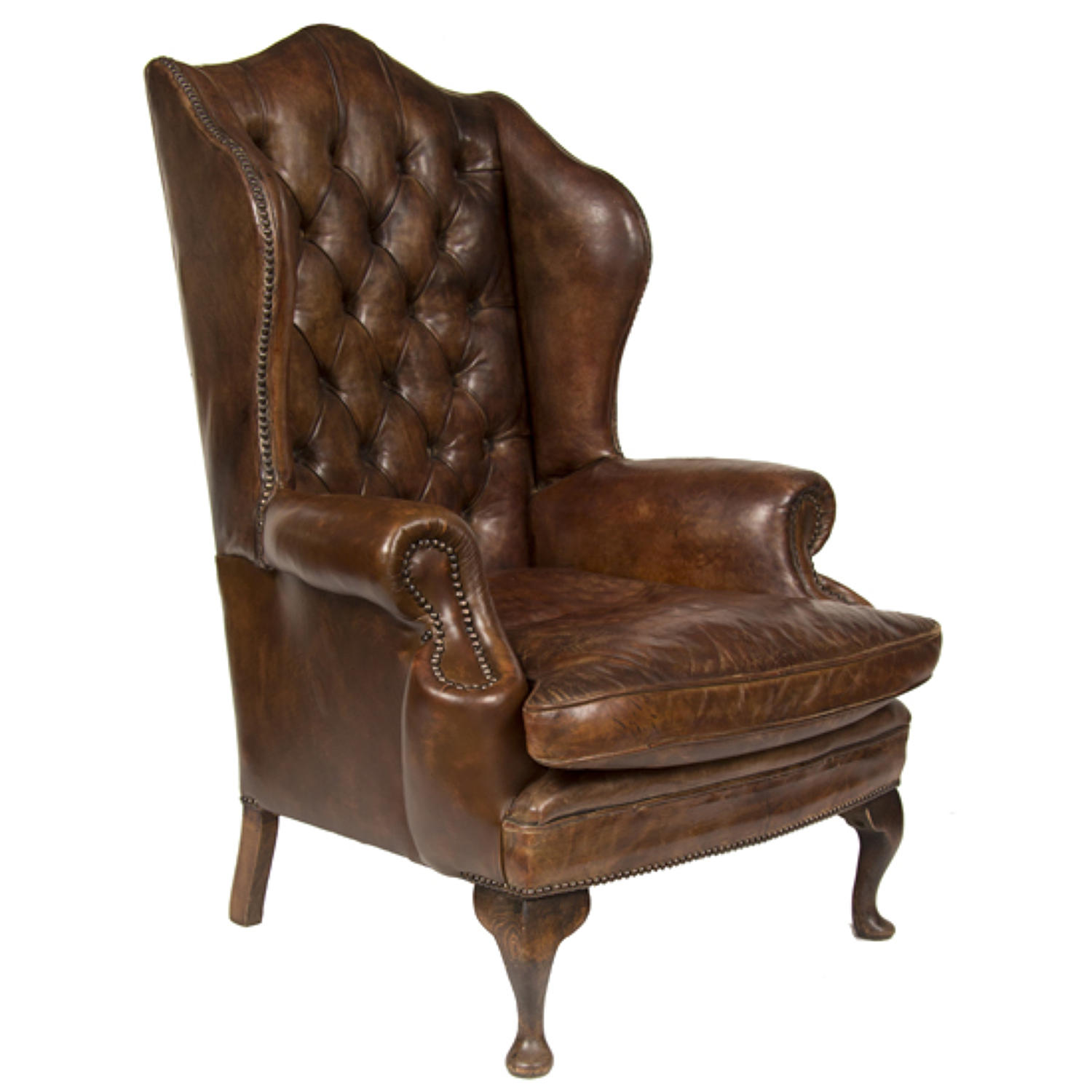 A Gentleman's Leather wing chair