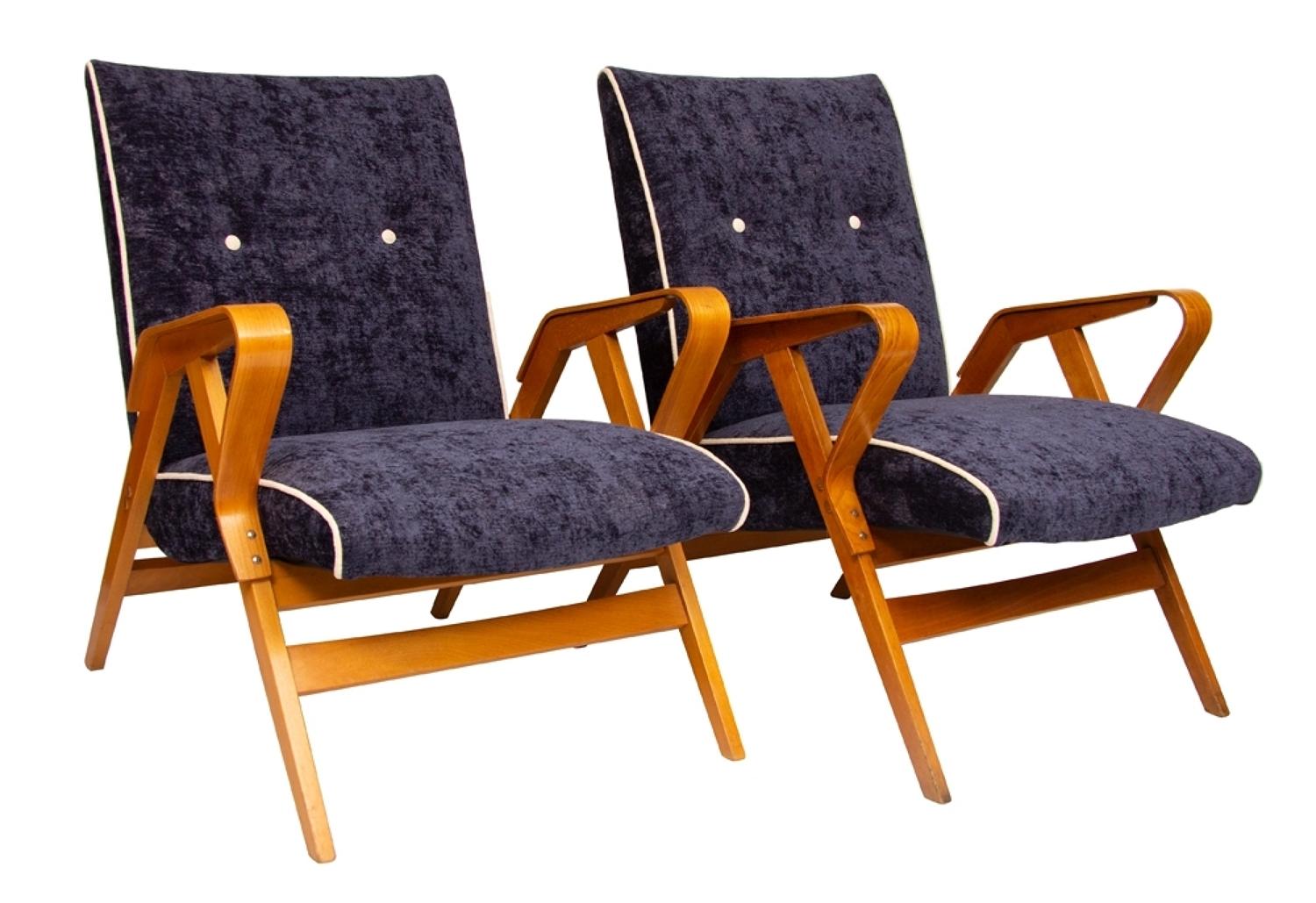 A pair of Jindrich Halabala armchairs