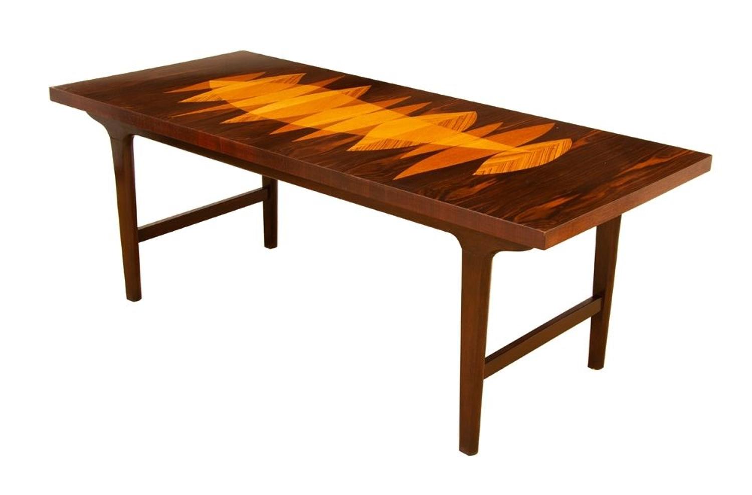 Dutch Macassar Ebony & Specimen Wood Inlay table