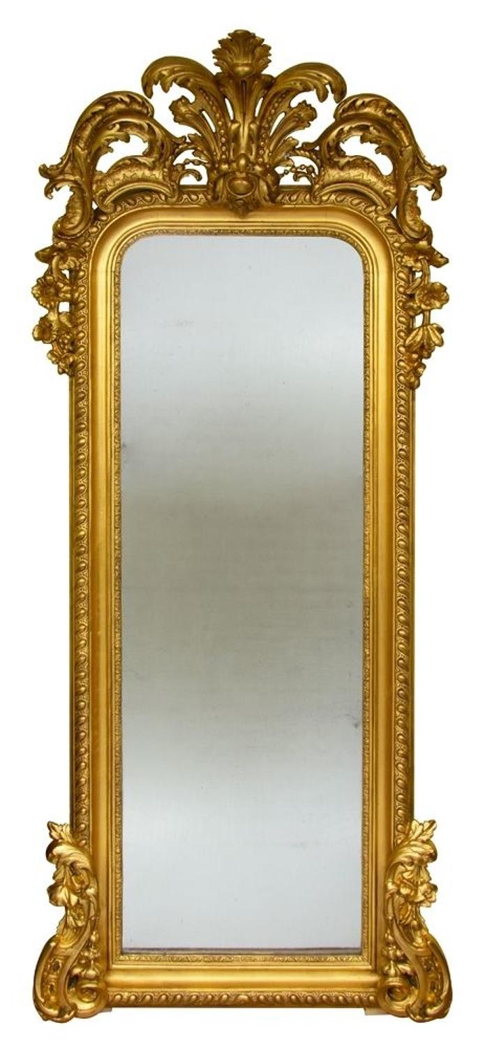 Antique Mercury Plate pier Mirror