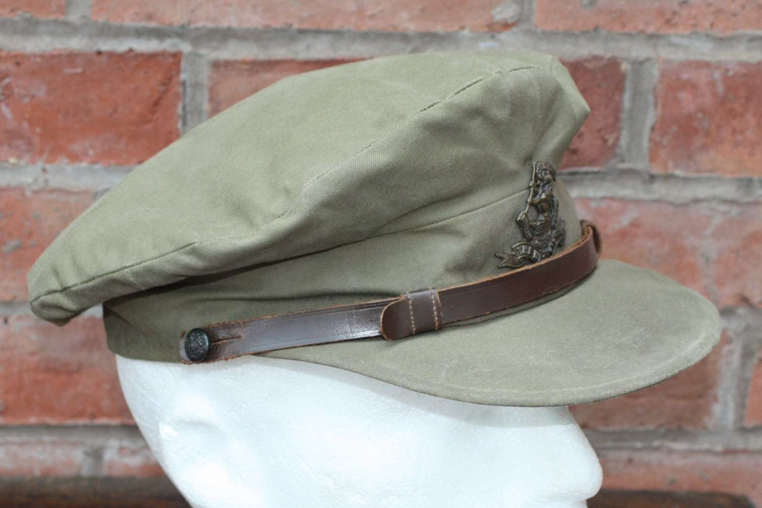 WW1 British Officers 'Floppy' Style Khaki Trench Cap: West Riding