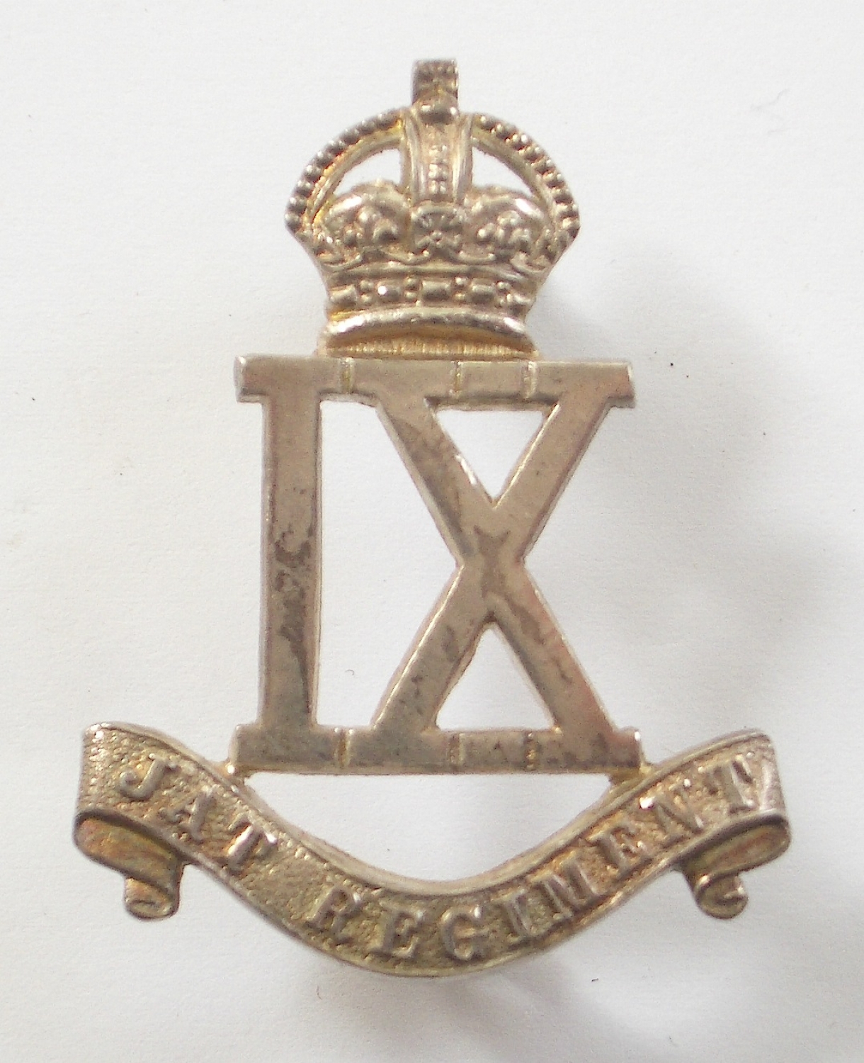 9th Jat Regiment 1923 HM silver cap badge