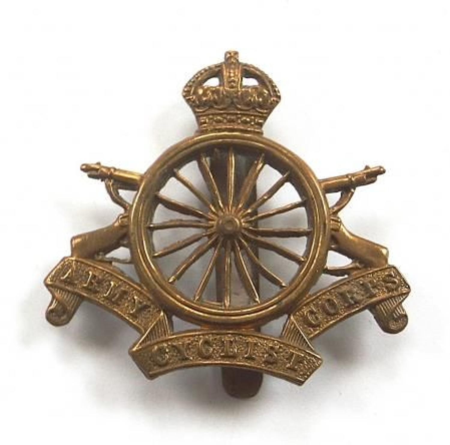 Army Cyclist Corps WW1 brass cap badge.