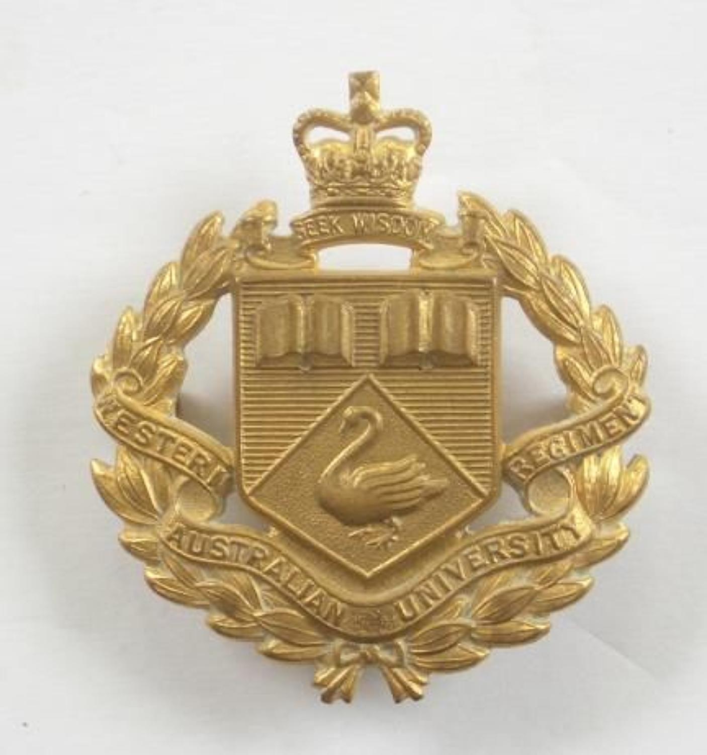 Western Australian University Regiment slouch hat badge by Stokes.