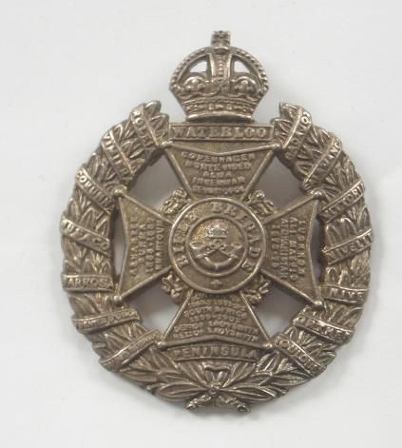 Rifle Brigade WW1 Silver Cap Badge.