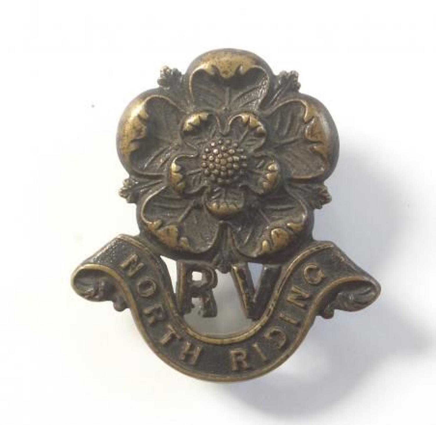 North Riding Rifle Volunteers WW1 Yorkshire VTC cap badge