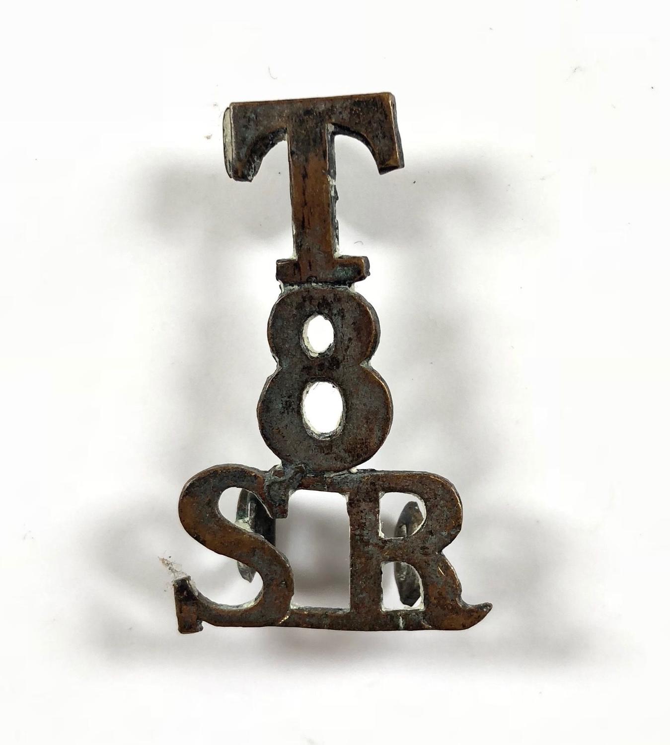 T / 8 / SR scarce Cameronians (Scottish Rifles) shoulder title