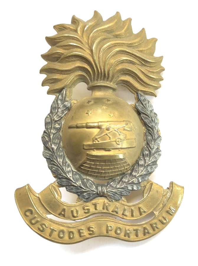 Australian Garrison Artillery (Militia) Officer's hat badge c1901-12
