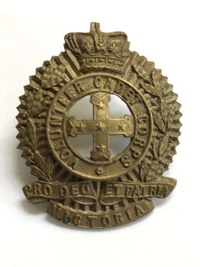Australian. Victoria Volunteer Cadet Corps Victorian head-dress badge