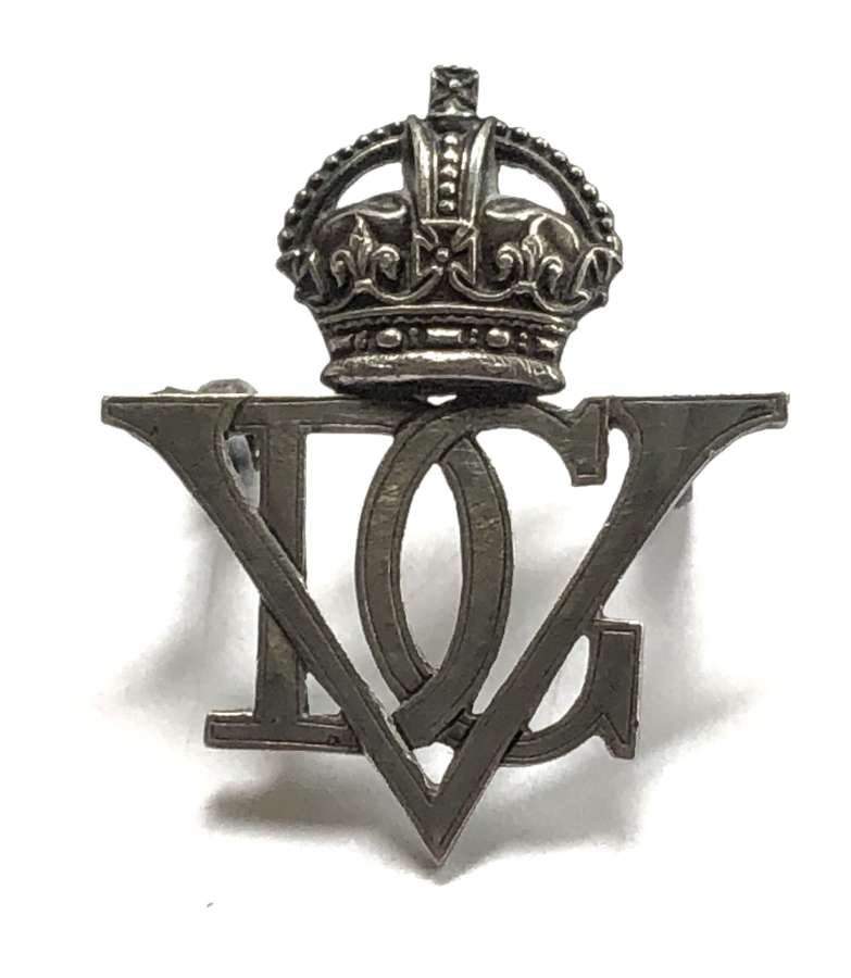 5th Royal Inniskilling Dragoon Guards Officer's silver cap badge