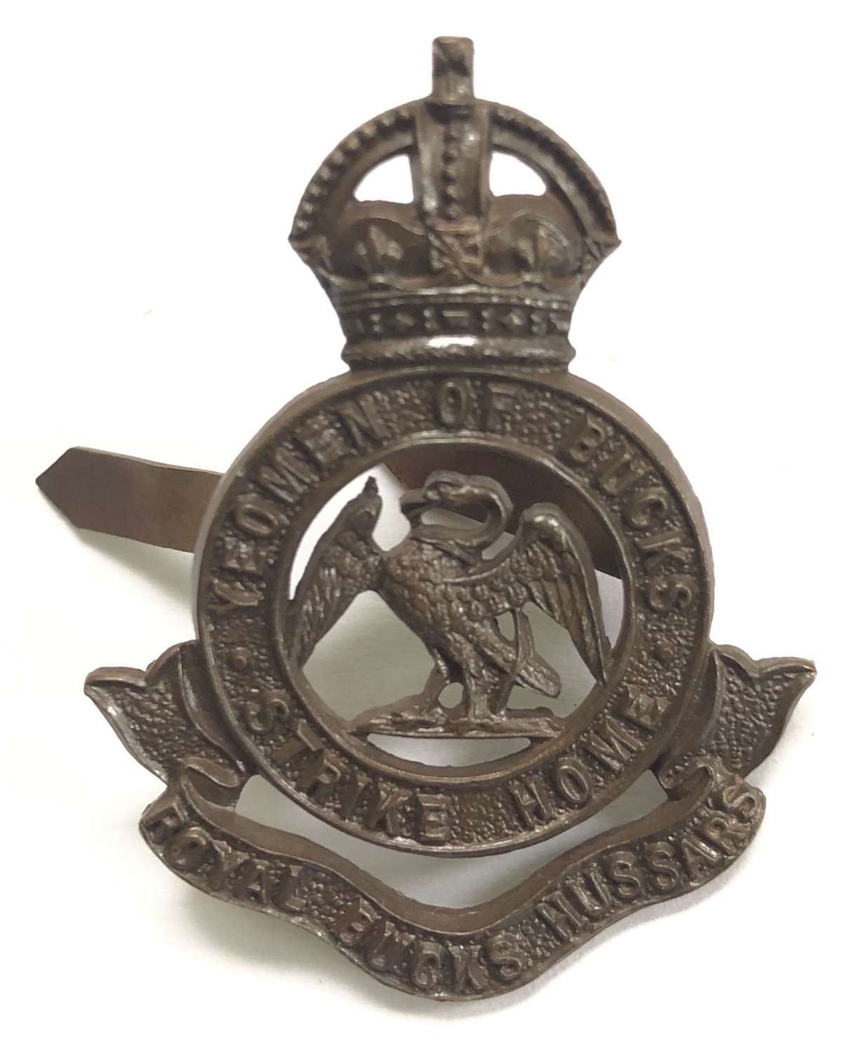 Royal Bucks Hussars post 1902 Officer’s OSD cap badge by Gaunt