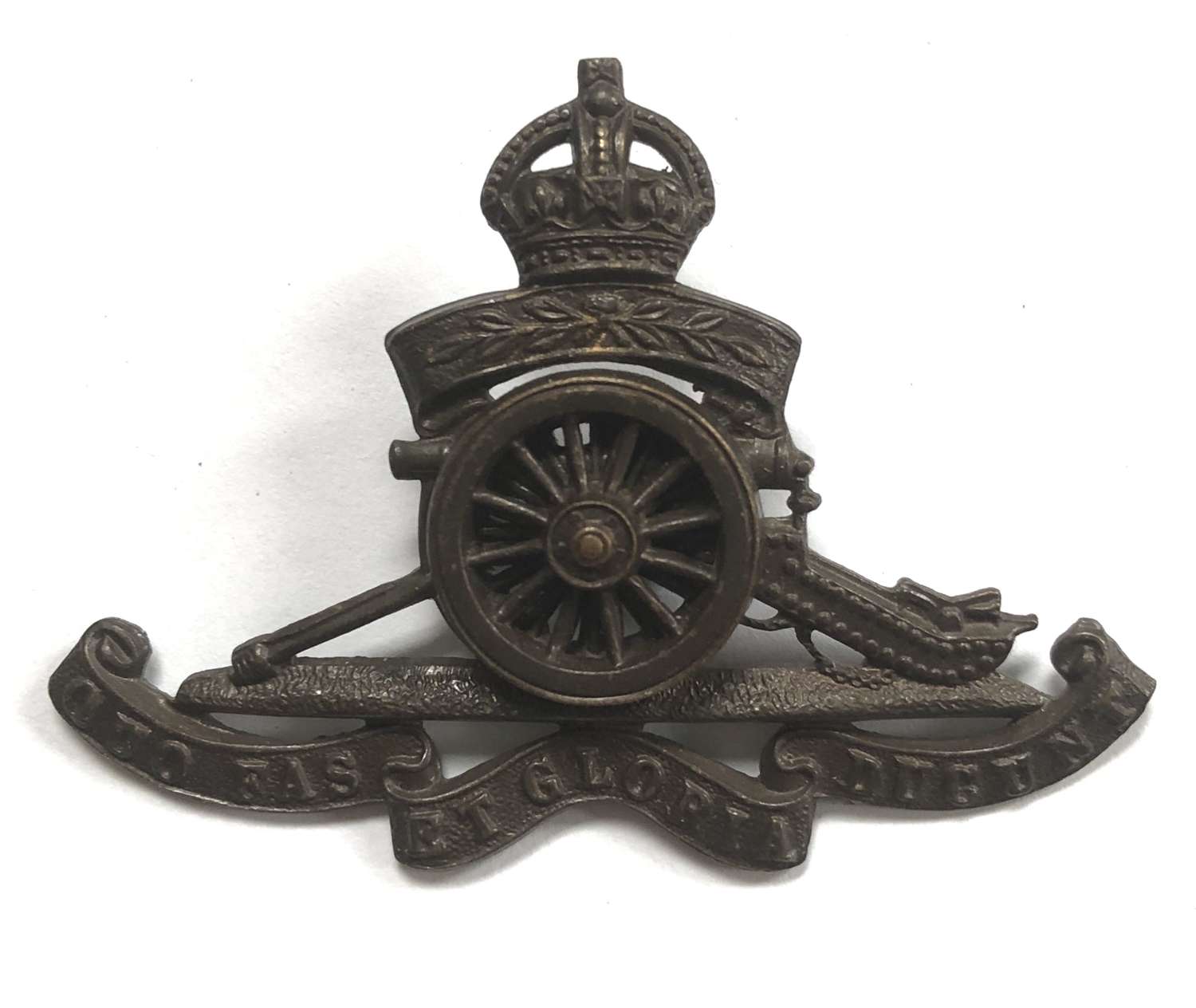 Territorial Artillery post 1908 Officer’s OSD cap badge