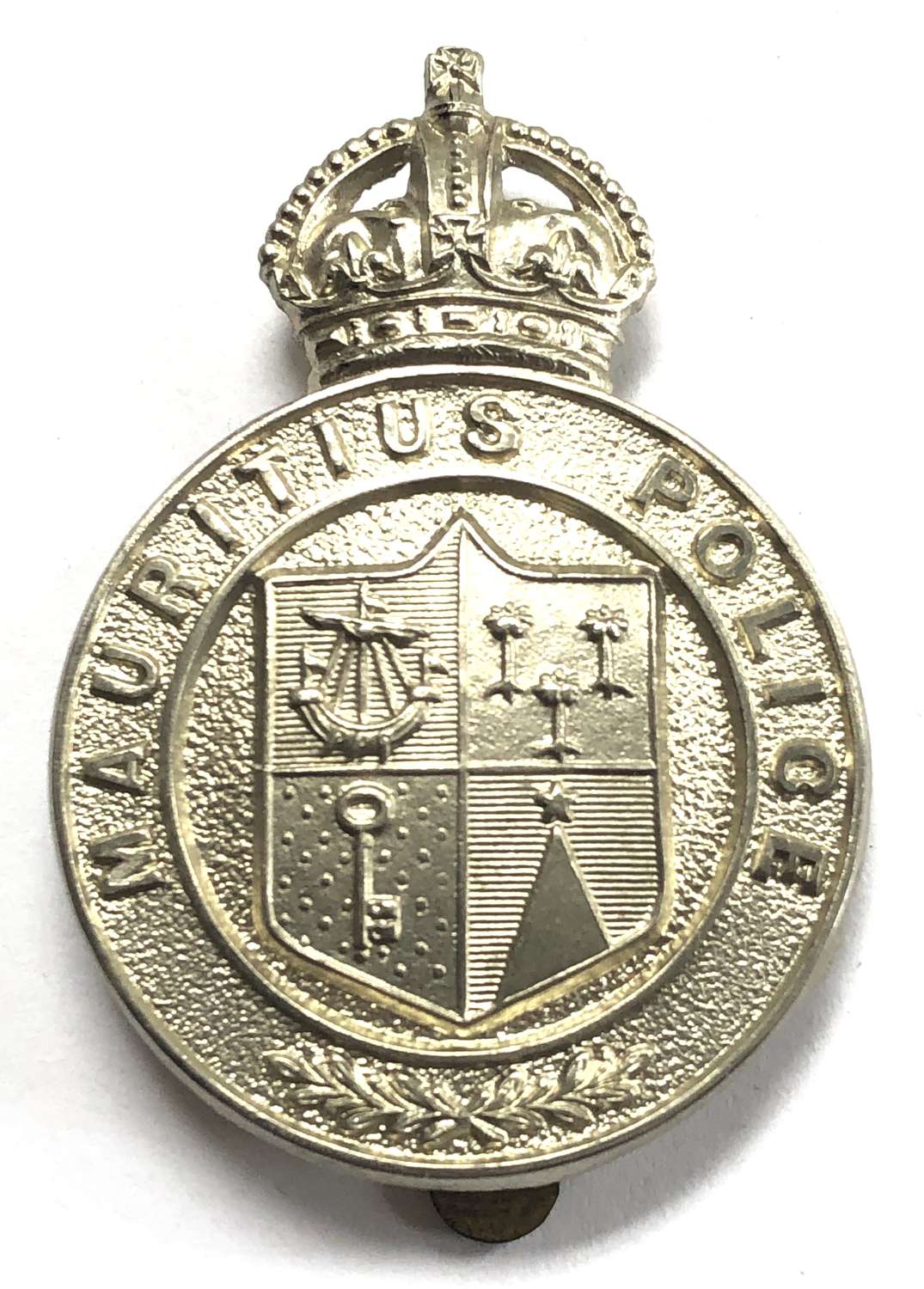 Mauritius Police pre 1953 cap badge by Firmin, London