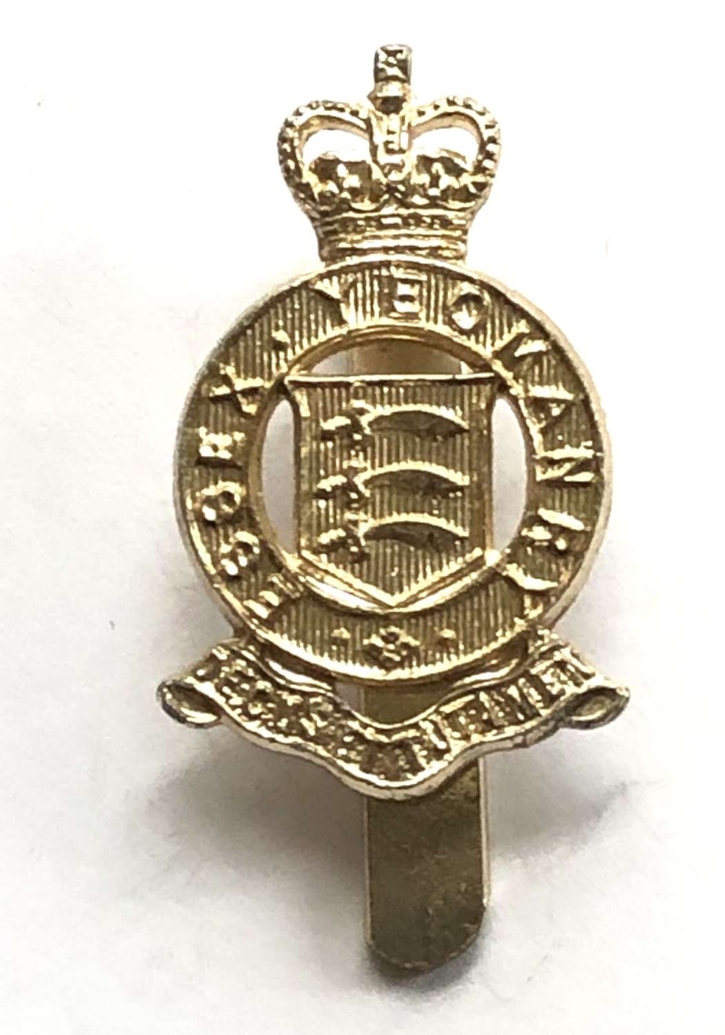 Essex Yeomanry anodised 1960's beret badge by JR Gaunt, B'ham