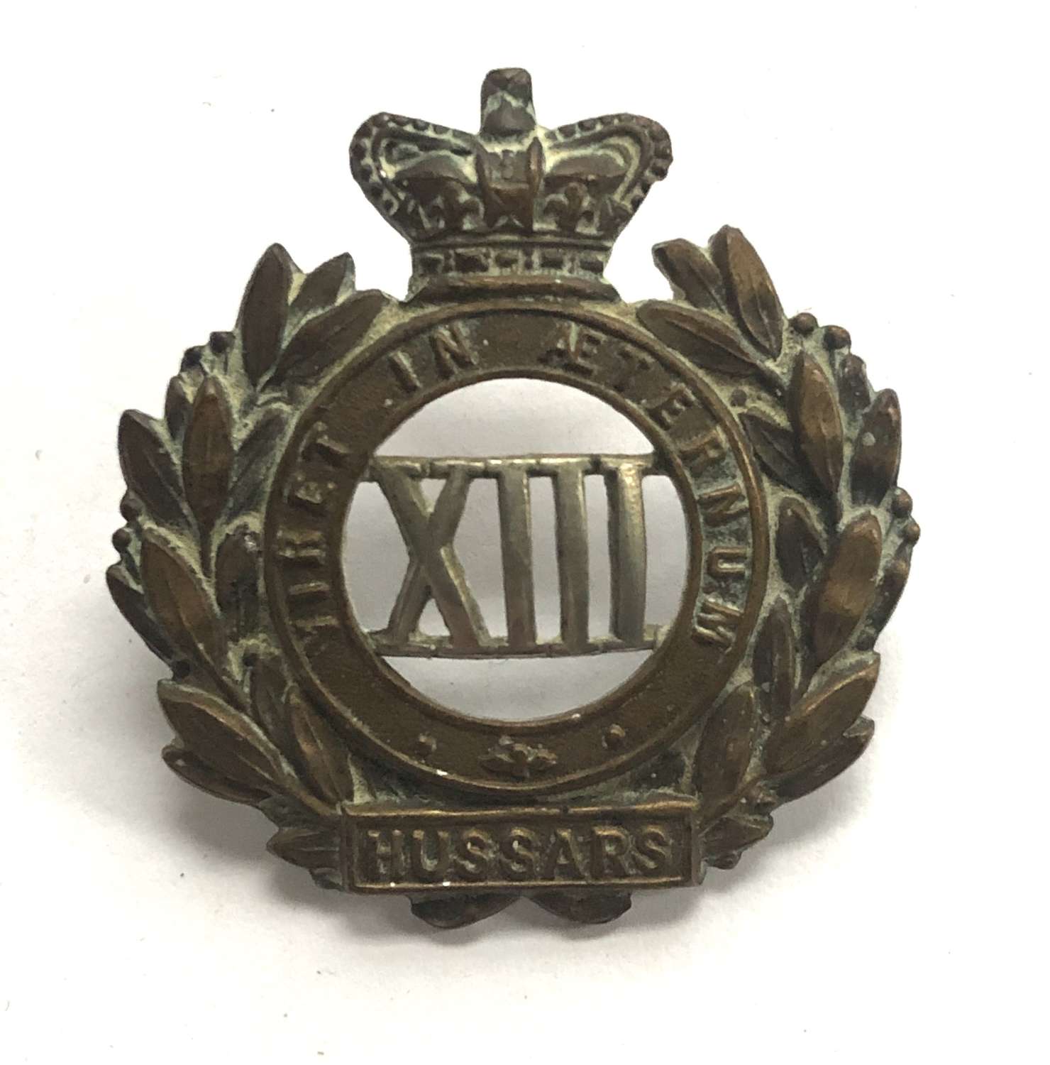 13th Hussars Victorian OR’s cap badge circa 1896-1901