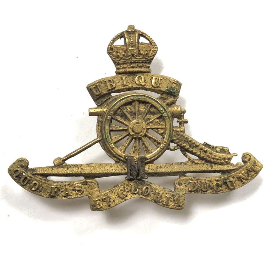 Militia Artillery Edwardian Officers cap badge circa 1902-08