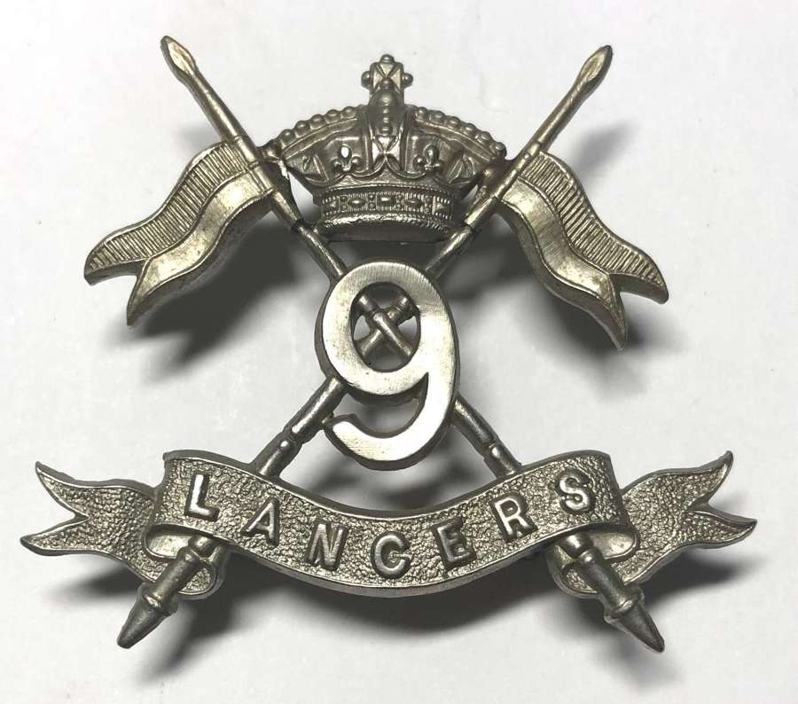 9th (Queen's Royal) Lancers Victorian cap badge circa 1896-1901