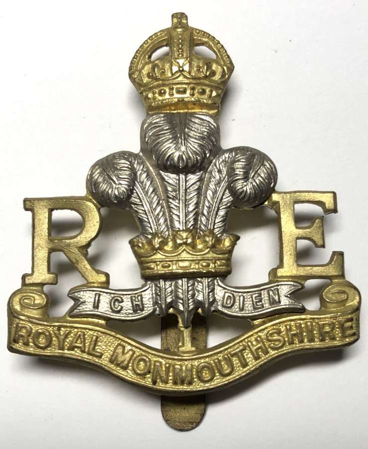 Royal Monmouthshire Royal Engineers Militia cap badge by Gaunt