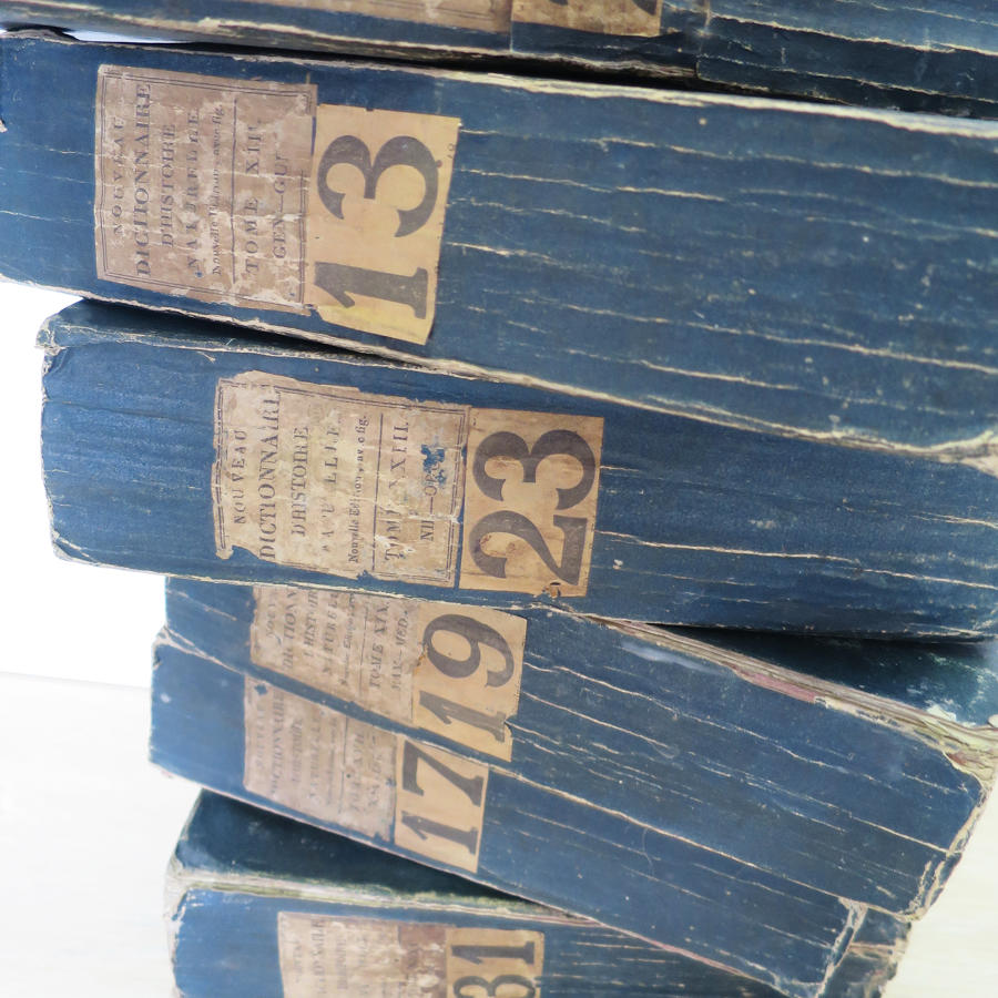 Set of 7 thick French Black Books Printed 1819