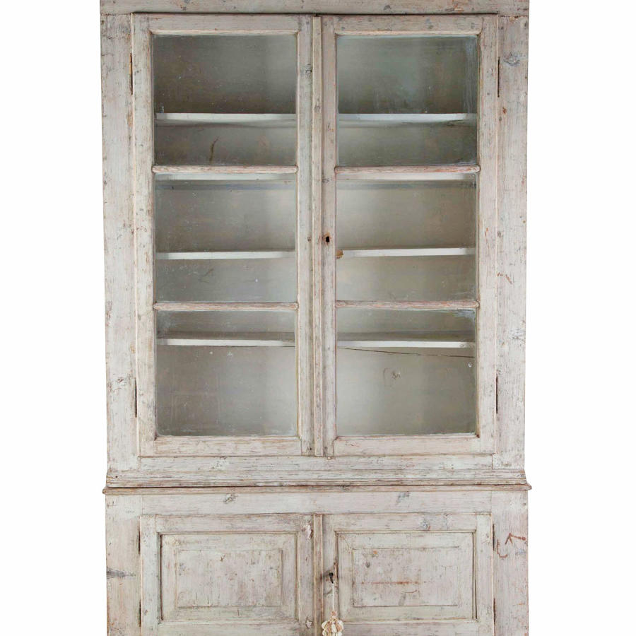 19th c French Painted Bookcase