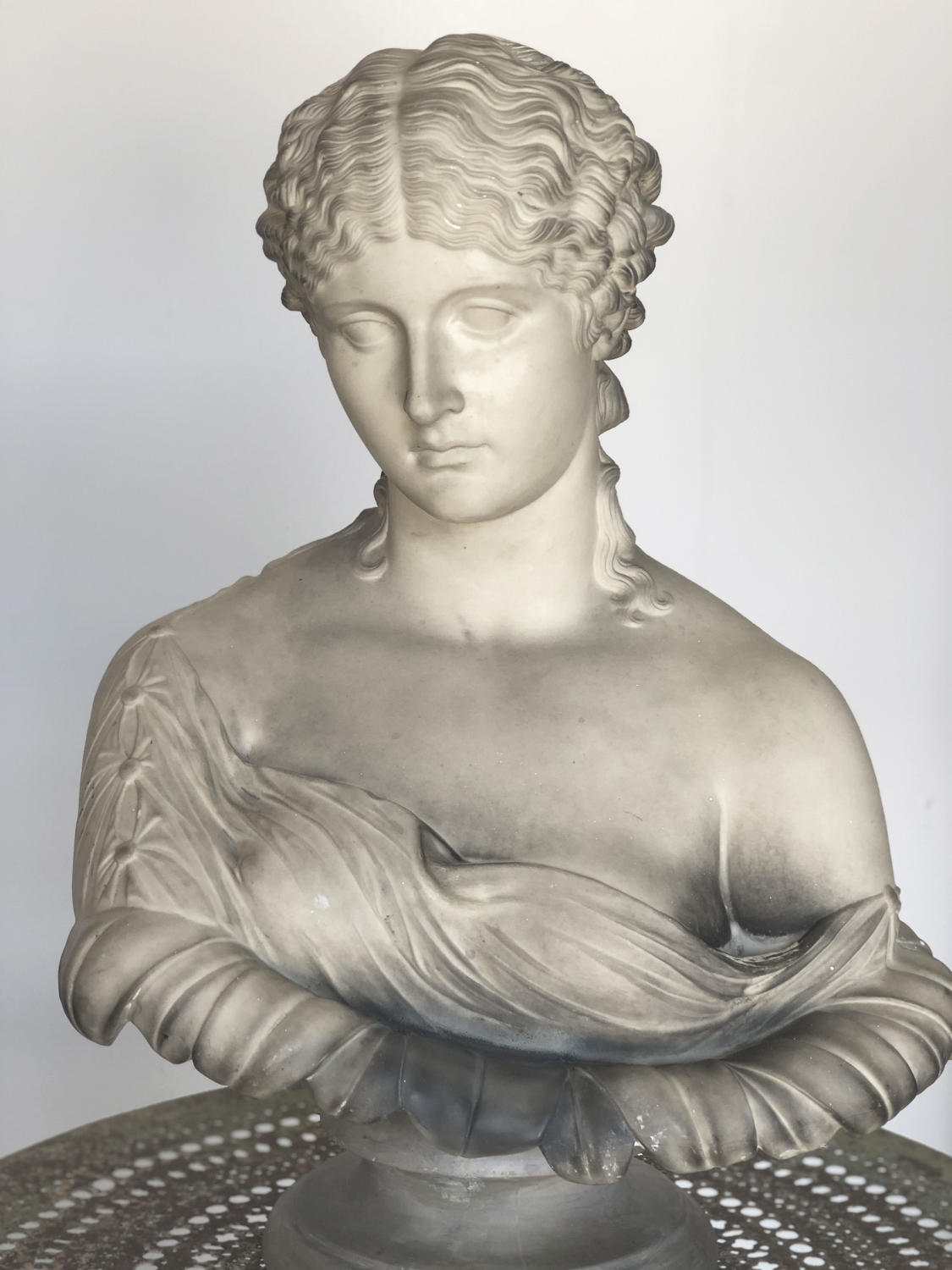 19th c Plaster Bust of Clytie, the Water Nymph